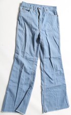 Vintage 1970s High Waist Red Snap Bell Bottom Jeans 29" Waist