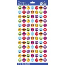 Crafts Stickers Sticko Smiley Colorful Happy Faces Glasses Expressions Tongues