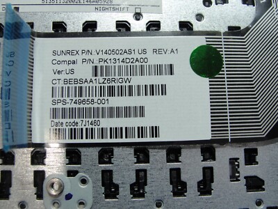 Clavier Pour HP Pavilion 15 - Modèle PK1314D4A14 - Occasion En état Fonctionnel