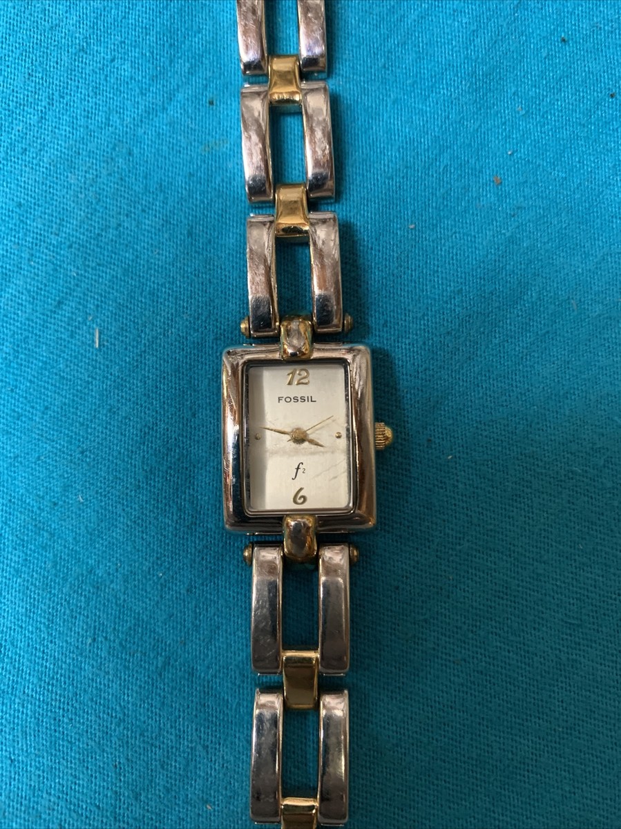 fossil レディース 時計 Fossil F2 Silver Gold Tone ES8924 Ladies Watch WR With