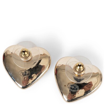 71708 auth CHANEL pearly white 22C DUBAI CC HEART Stud Earrings | eBay