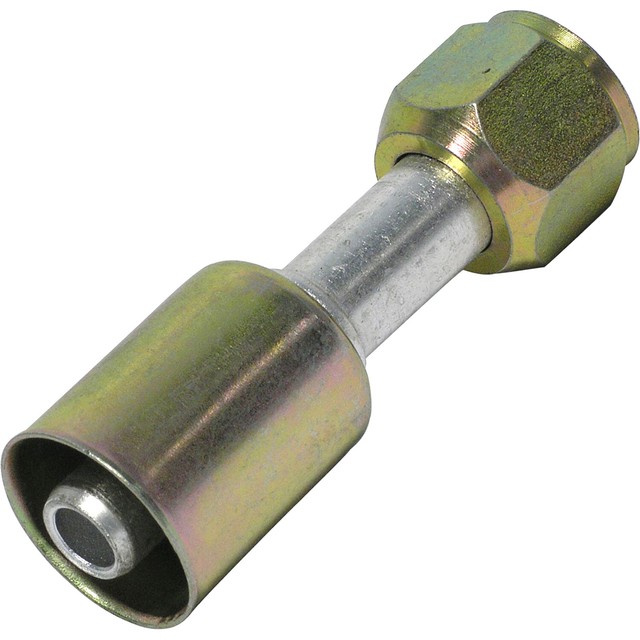 AC BEADLOCK FITTING,CRIMP, FEMALE FLARE,STRAIGHT, 8 NUT,10 HOSE,UP