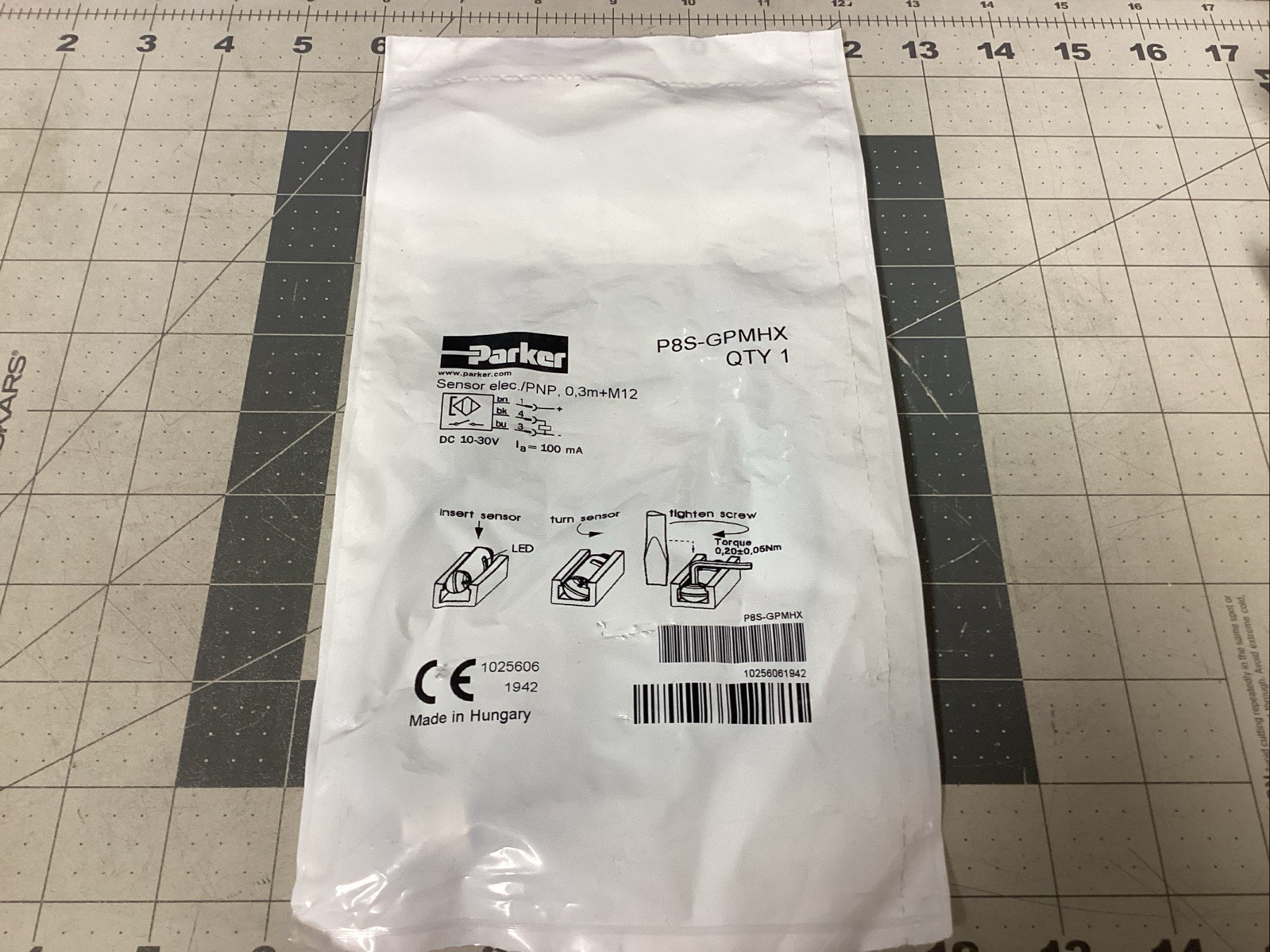 Parker P8S-GRMHX Reed Sensor 10-120v-ac/dc (LPW125C)