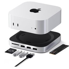 Mac mini M4 Hub  Stand with NVMe SSD Enclosure, Mac mini M4 Dock with 2xUSB A