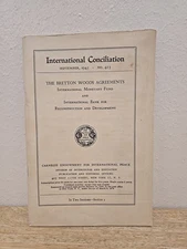 1945 Vintage Booklet Bretton Woods Agreements International Monetary Fund Part 2