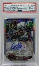 Dexter Manley Auto PSA 9/8 - 2023 Topps Composite Chrome Refractor /299 - Pop. 1