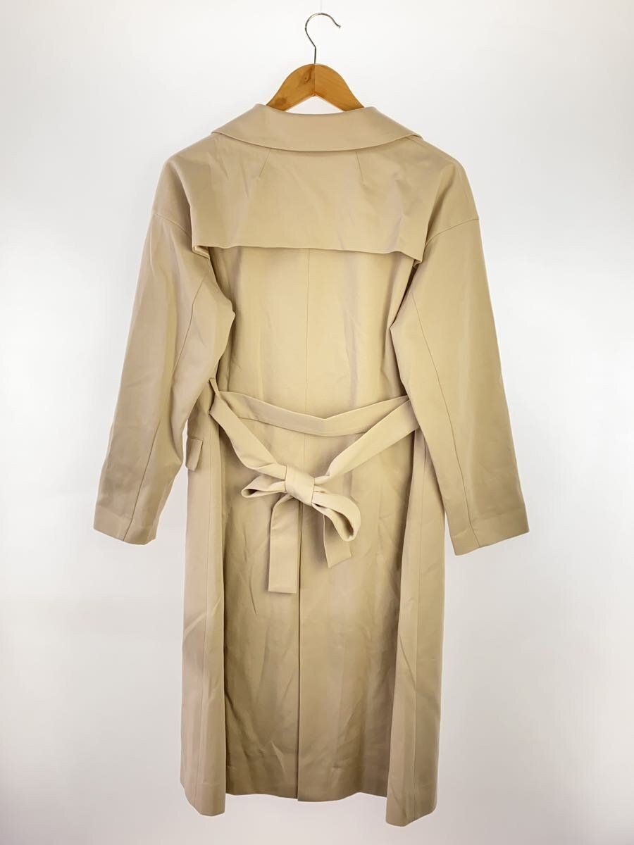 ALTRA Modify Other Trench Coat plissettato schiena con volant 40 cotone panna tinta unita