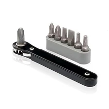  03044A 1/4-Inch Drive Screwdriver Set, 8 Pc, Cr-V Steel, Tight Mini Ratchet