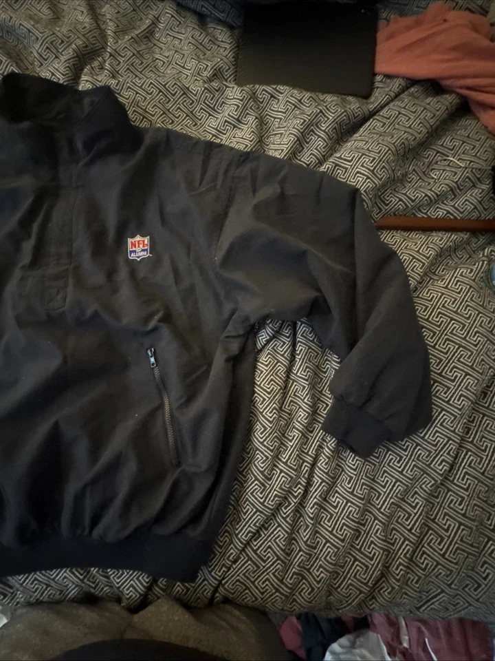 Jaqueta de futebol americano NFL vintage ex-alunos de golfe North End grande quarto de zíper  - Imagem 2 de 4