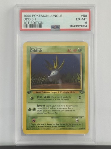 Oddish (1st Edition) graded PSA 6 for sale on eBay