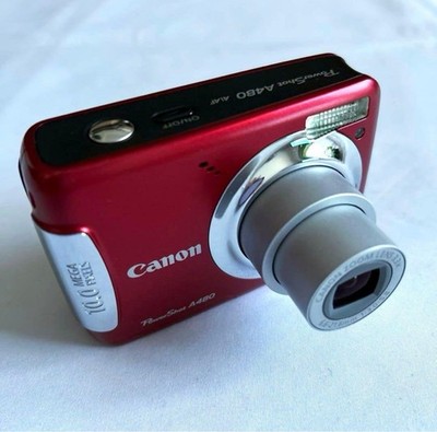 Canon PowerShot A480 Red Compact Digital Camera 3.3x Optical Zoom