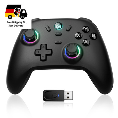 ECHTPower Wireless Controller EP01BK für PC Switch 2 Steam Deck mit RGB, 800mAh