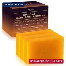 Kojic Acid Dark Spot Remover Soap Bars with Vitamin C, Retinol, Collagen