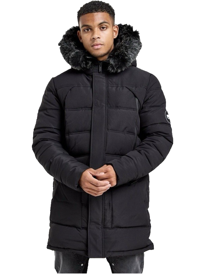 Supply Demand Moretay Longline Mens Parka Jacket Winter Coat