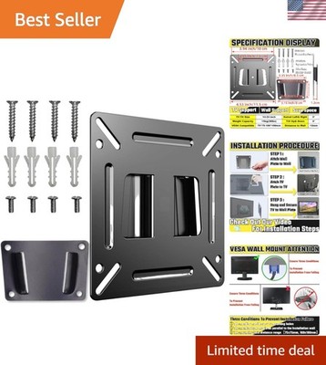 Ultra-Slim Monitor Wall Mount for 14-24  TVs - Max Load 33 lbs & VESA Compatible