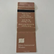 Hilton International Windsor Windsor ONT Vintage Matchbook Cover TMB27-4