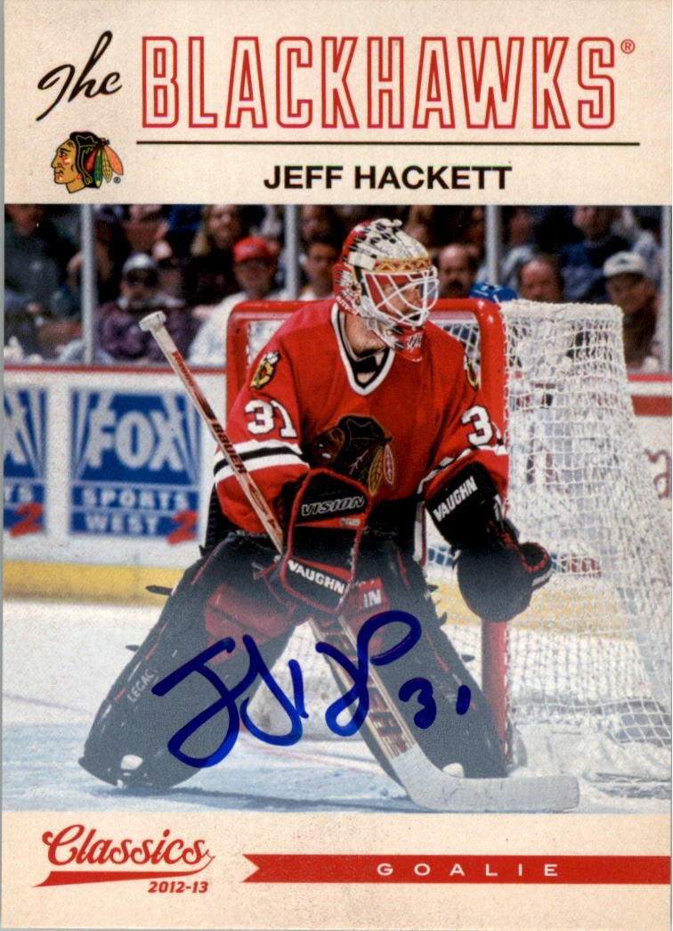 2012-13 Classics Signatures Autographs #124 Jeff Hackett Auto - HKY
