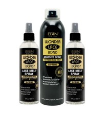 Hair Styling Essentials   Wonder Lace Bond Lace Melt Spray Bundle with Adhesi...