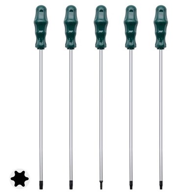 Extra Long Torx Screwdrivers Set, 5pcs 12in Magnetic T15 - T30