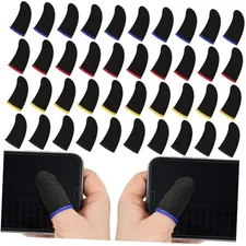  120 Pcs Finger Sleeve for Gaming Anti Sweat Game Controller Thumb Colorful