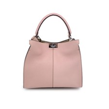 Borsa a mano Fendi Selleria Peekaboo X-Lite Media in Pelle Rosa