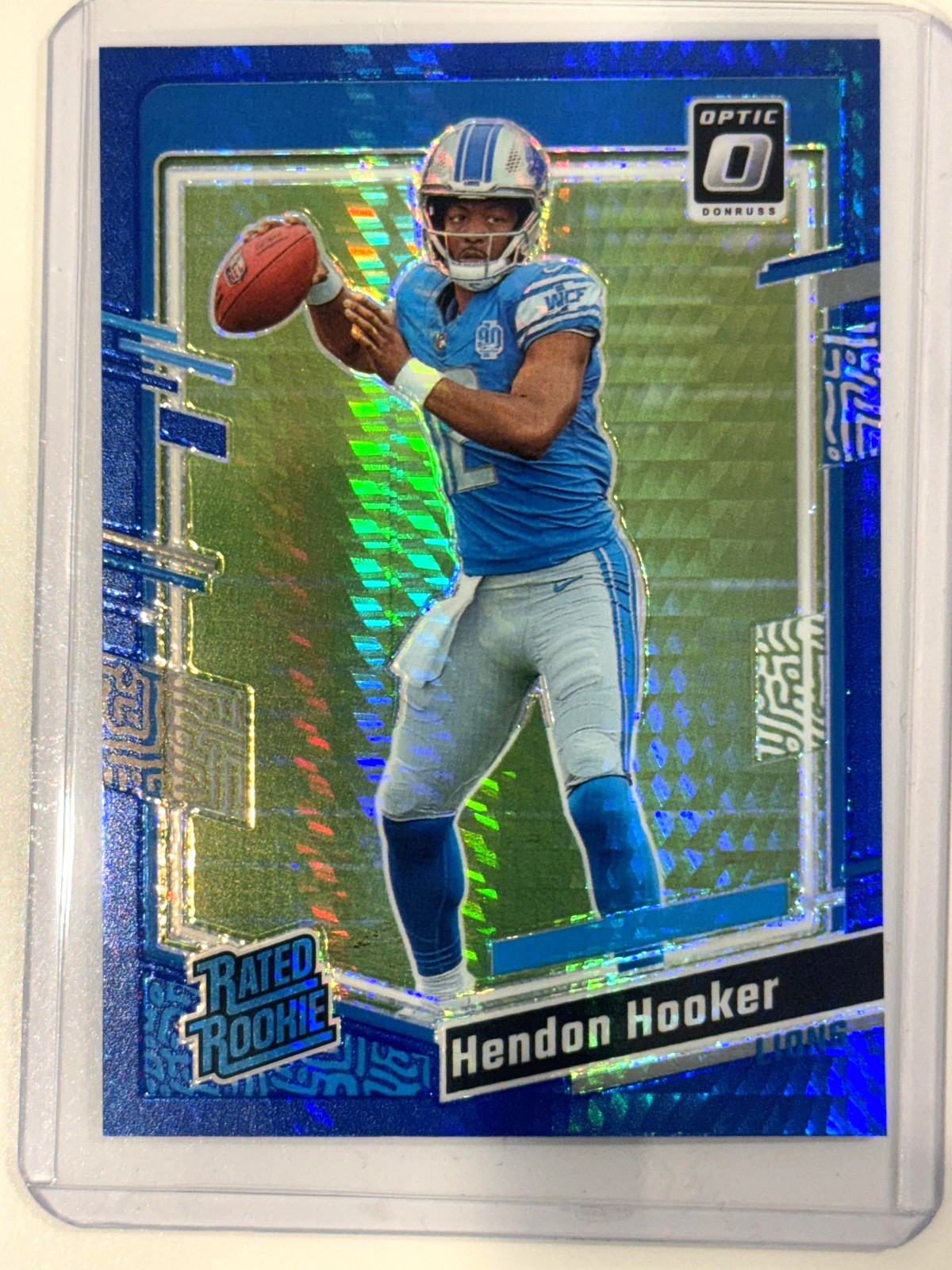 2023 Donruss Optic #234 Hendon Hooker Blue Hyper Rated Rookie Rc