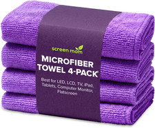 Screen Cleaner 4-Pack Microfiber Cloths for TV, Car, Laptop Computer