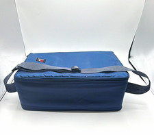 VTG Coast Soft Side Cassette Tape Case Holder Organizer Bag Black Navy Holds 60