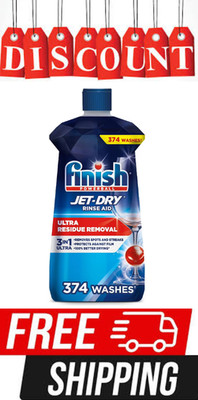Finish Jet-Dry Rinse Aid, streak-free finish 38 fl. oz. Free Shipping