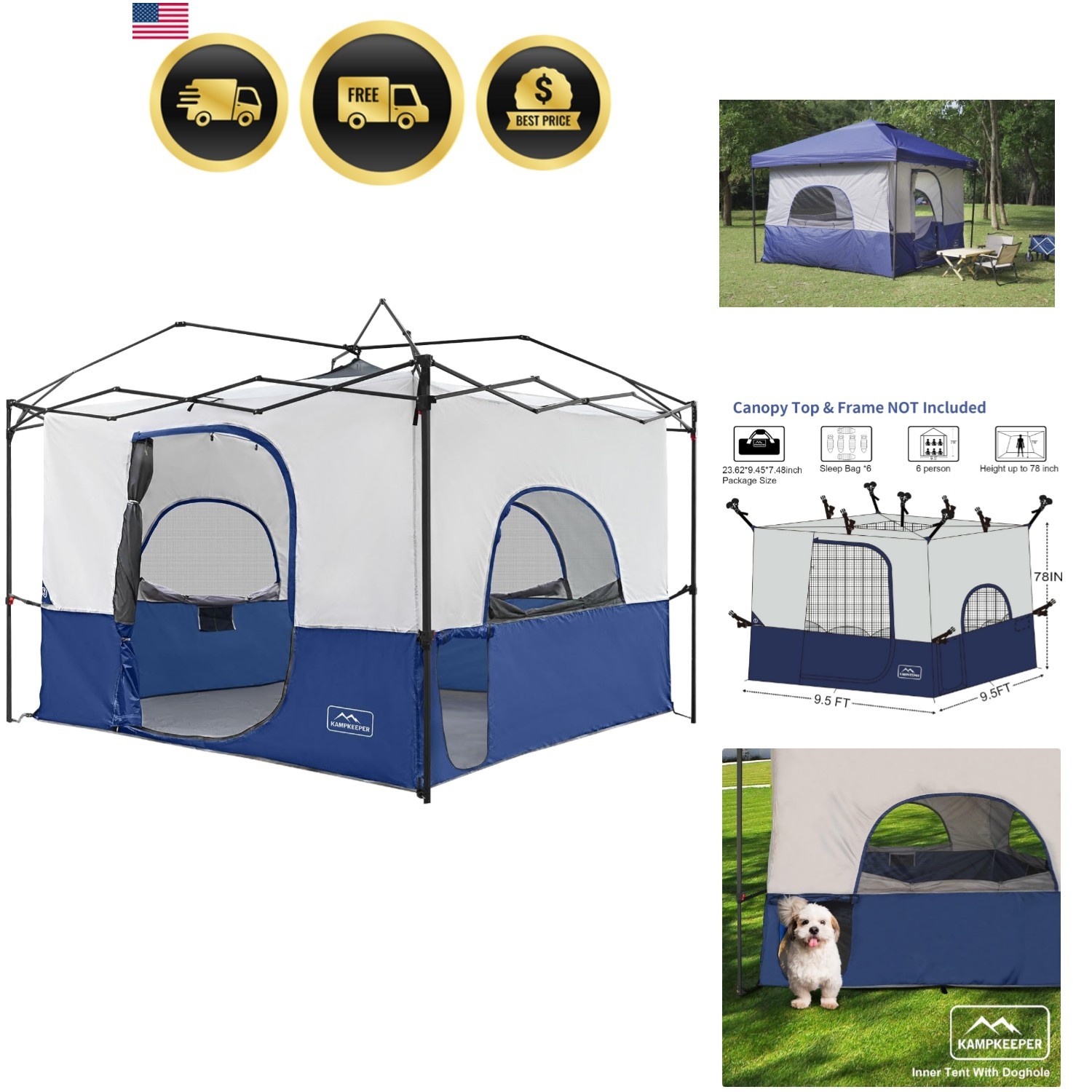 Waterproof Uv Protection Navy Blue