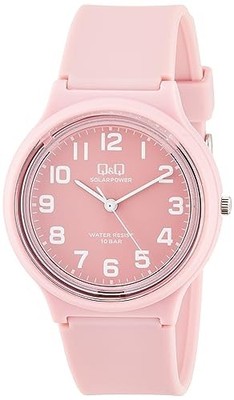 CITIZEN Q&Q Solaruhr E04A-005VK Pink Dial 10ATM Lightweight Analog Y865079