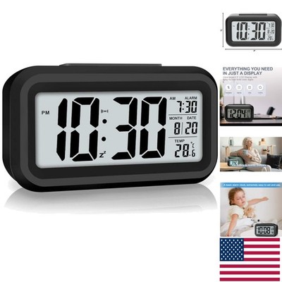 Modern Battery Operated Digital Alarm Clock with Large LED Display & Night Light