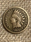 1863 Indian Head Penny Cent: Civil War Era Coin #4