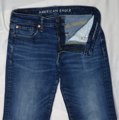 AMERICAN EAGLE OUTFITTERS BLUE JEAN 30x32 ORIGINAL STRAIGHT AIRFLEX COTTON DENIM