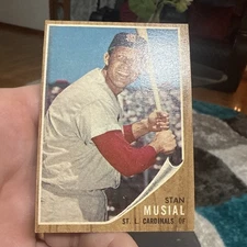 1962 Topps Stan Musial #50 Stunner 3xMVP 128.6WAR St Louis Cardinals