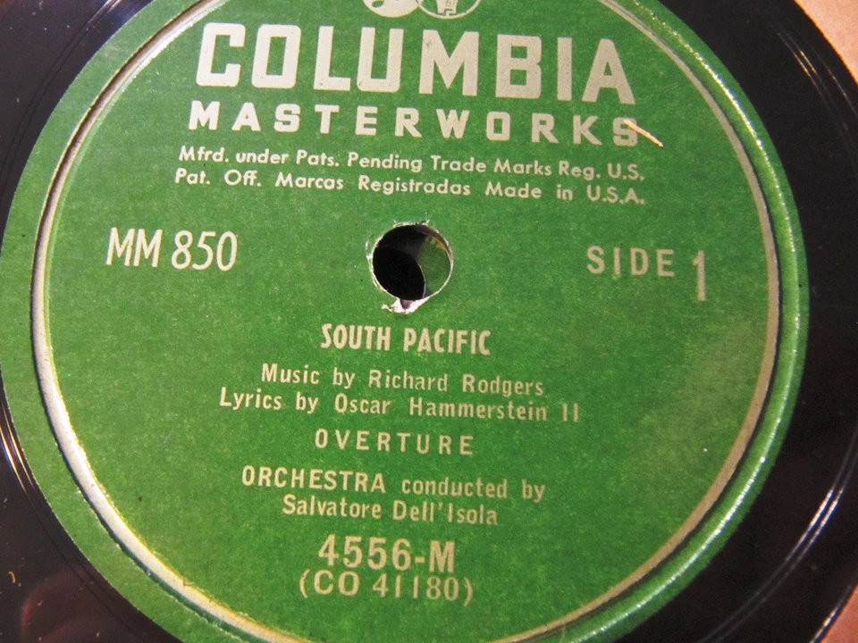 BROADWAY Muscial Orig Cast SOUTH PACIFIC EZIO PINZA Mary Martin Columbia MM-850 - Image 3 of 4