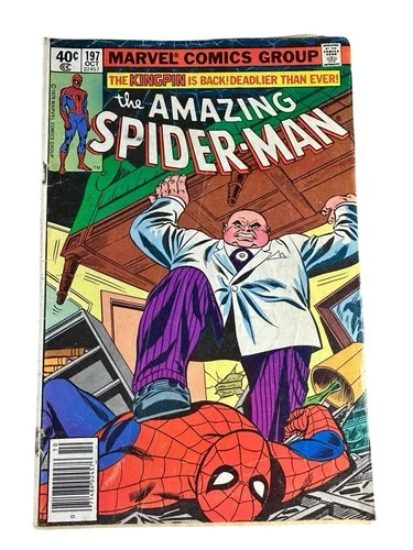 The Amazing Spider-Man #197 Kingpin Return Oct 1979 Marvel Comic Book - G-VG.