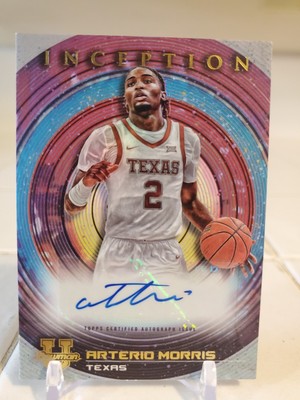 2023 Bowman U Inception AUTO #BIA-AMS ARTERIO MORRIS RC Rookie Card TEXAS Purple