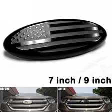 7 9inch For Ford F150 F350 Front Rear Grille Tailgate Emblem US Flag Oval Badge
