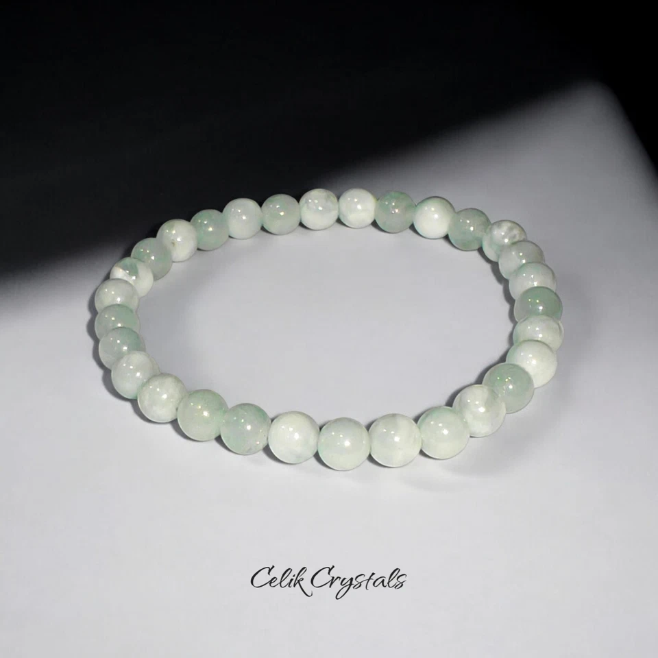 Larimar Bracelet 6mm Natural Stones Handmade Stretch Beads - Image 4 of 4