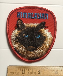 Himalayan Cat Breed Long Haired Souvenir Embroidered Patch Badge