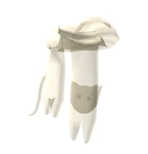 Robl0x | Ghost Cat Scarf Transparent Special Effects Series 6 - RARE Toy Code