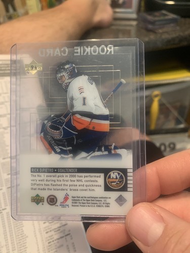 2000-01 Upper Deck Ice 94 Rick DiPietro Rookie 893/1500 - 第 2/2 張圖片