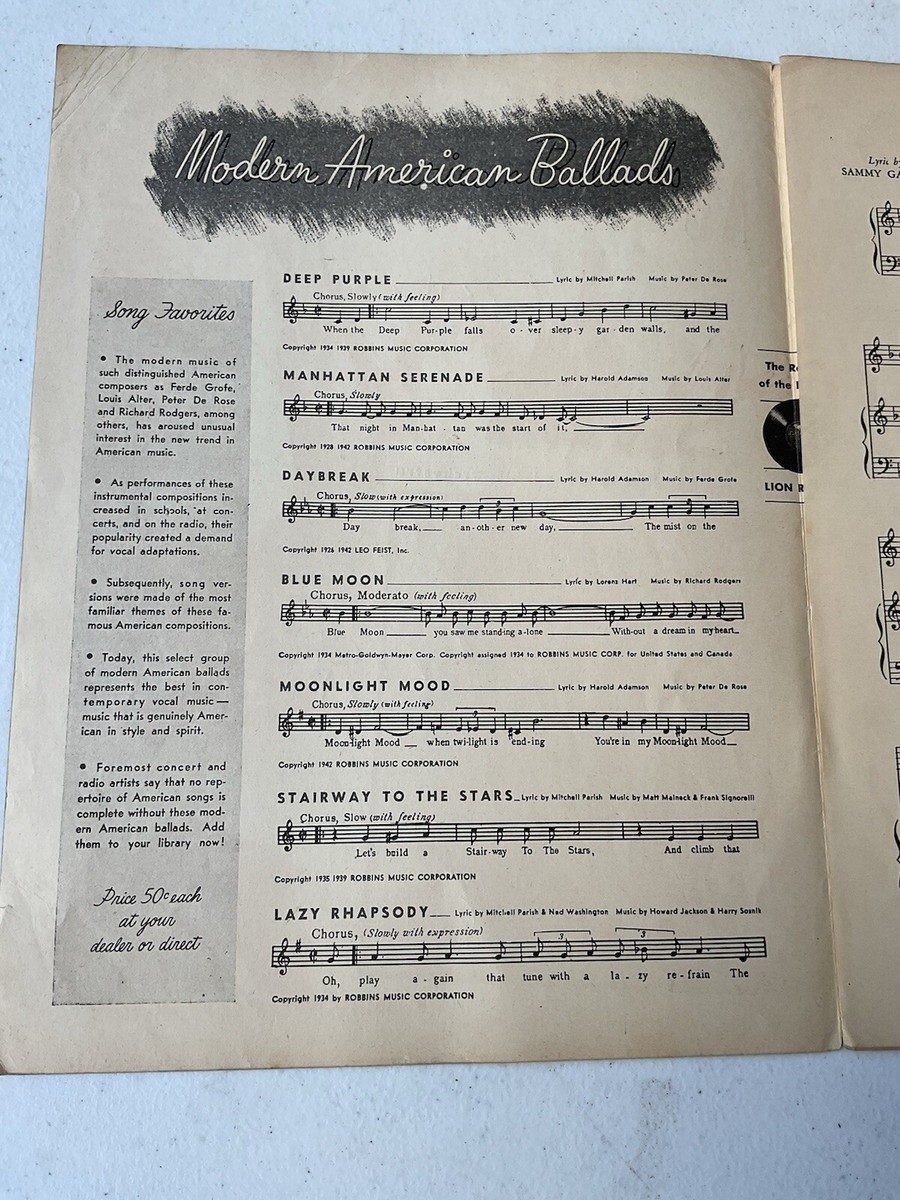 1945 Sammy Gallop & Peter De Rose / Harry James Jazz Music (Autumn