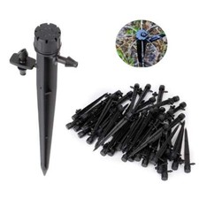 50 PCS Adjustable Water Flow Irrigation Drippers Stake 360  Emitter Drip System