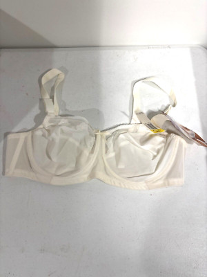 Bali 0180 Lace Comfort U Flower Full Figure Bra Unlined UW Womens 42C White