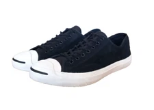 Converse Jack Purcell Black Suede Leather Low Top Sneaker 162562C Size M10.5/W12