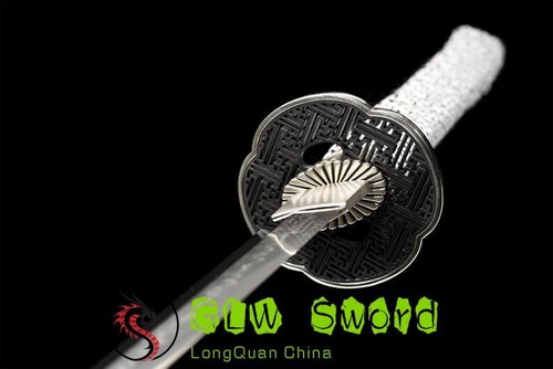 Echtes Katana echtes japanisches Samurai Schwert Full Tang Ton gehärtet T10 Stahl scharf - Bild 5 von 10