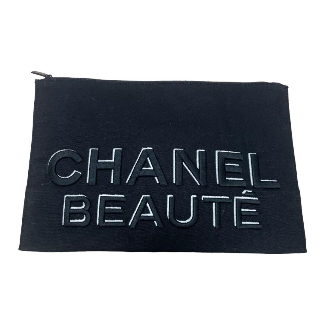 CHANEL BEAUTE embroidery pouch novelty 20 × 30 cm Makeup