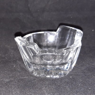 Heisey Salt Cellar Dip Bucket Clear Pressed Glass Wooden Pattern Antique Star 